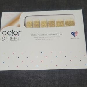 Color Street Glittering Gold Nail Strips